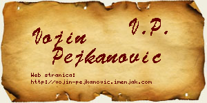 Vojin Pejkanović vizit kartica